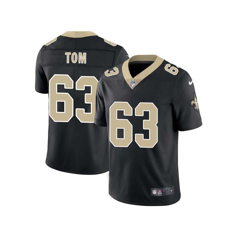 Cameron Tom #63 Saints Authentic Black Jersey