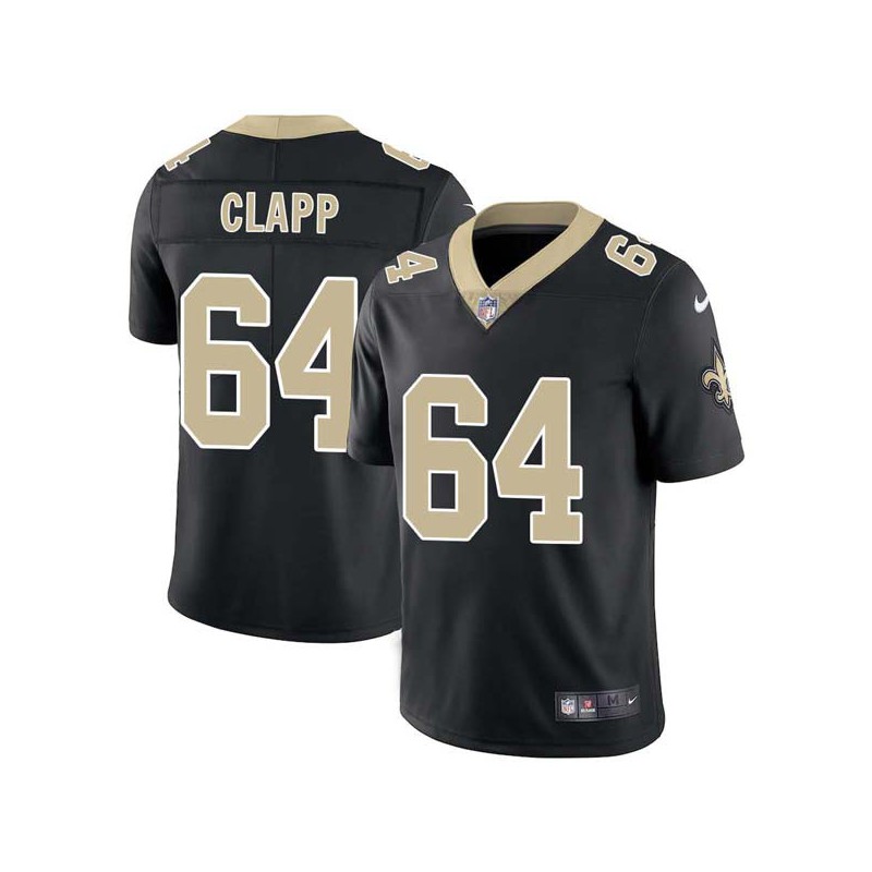 Will Clapp #64 Saints Authentic Black Jersey