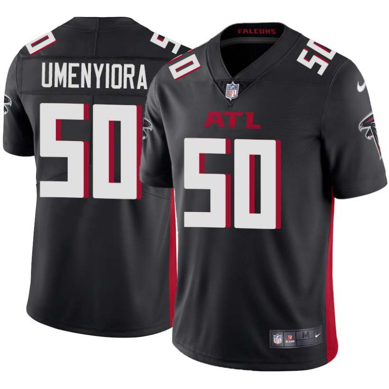 Falcons #50 Osi Umenyiora Football Jersey -Black