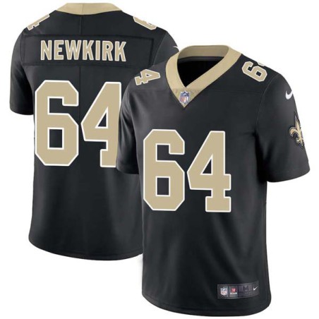 Robert Newkirk #64 Saints Authentic Black Jersey