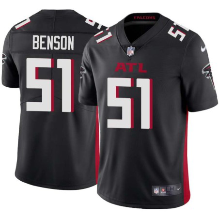 Falcons #51 Duane Benson Football Jersey -Black