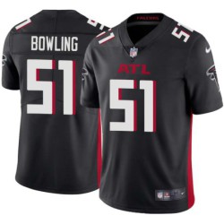 Falcons #51 Andy Bowling Football Jersey -Black