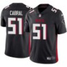 Falcons #51 Brian Cabral Football Jersey -Black