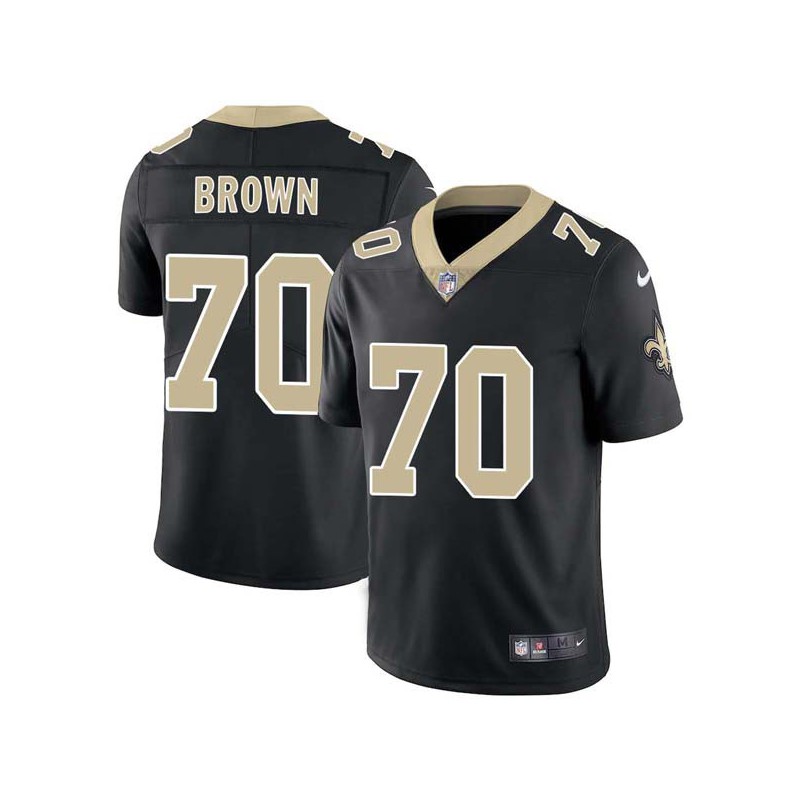 Jammal Brown #70 Saints Authentic Black Jersey