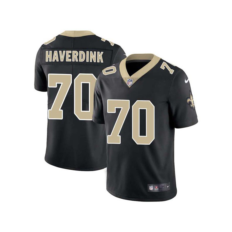 Kevin Haverdink #70 Saints Authentic Black Jersey