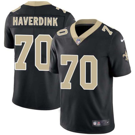 Kevin Haverdink #70 Saints Authentic Black Jersey