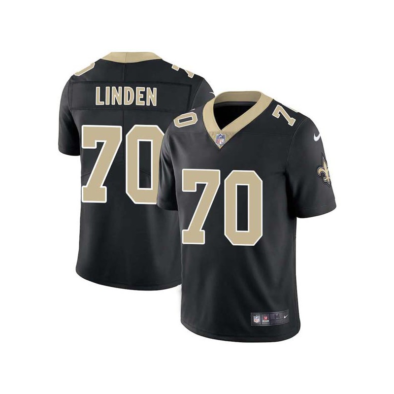 Errol Linden #70 Saints Authentic Black Jersey