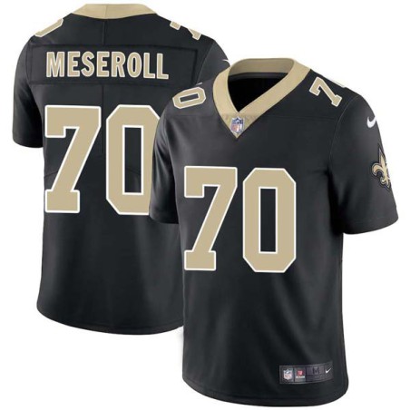 Mark Meseroll #70 Saints Authentic Black Jersey