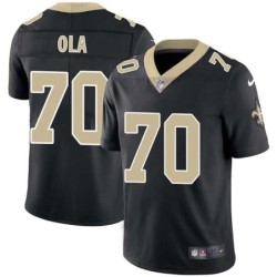 Michael Ola #70 Saints Authentic Black Jersey