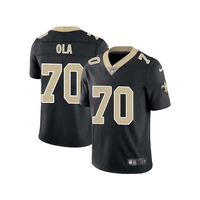 Michael Ola #70 Saints Authentic Black Jersey