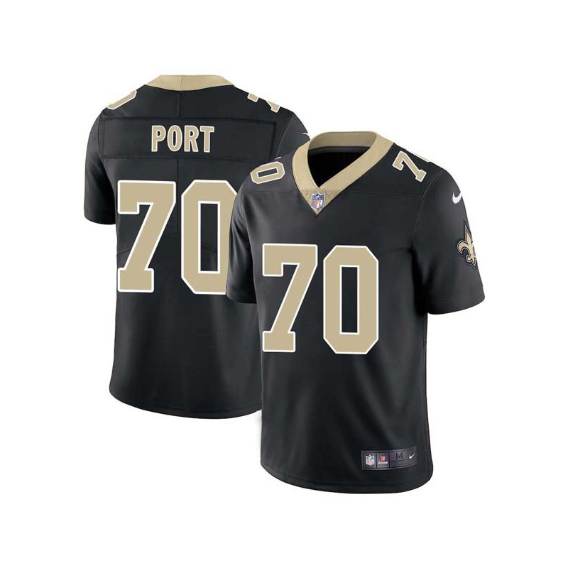 Chris Port #70 Saints Authentic Black Jersey