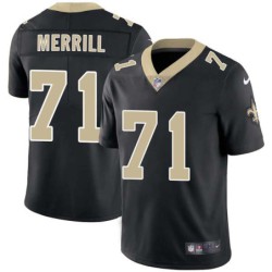 Casey Merrill #71 Saints Authentic Black Jersey