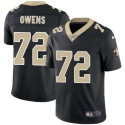 Joe Owens #72 Saints Authentic Black Jersey