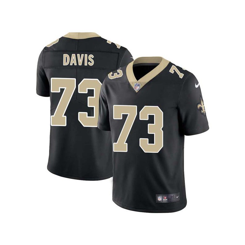 Isaac Davis #73 Saints Authentic Black Jersey