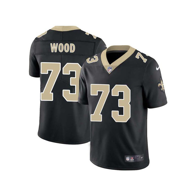 John Wood #73 Saints Authentic Black Jersey