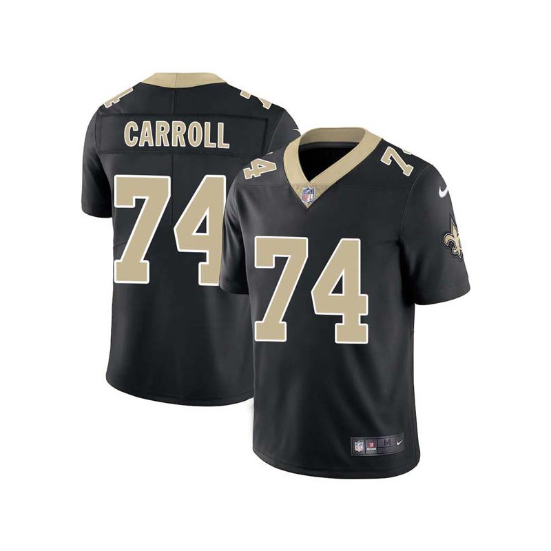 Herman Carroll #74 Saints Authentic Black Jersey