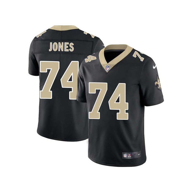 Clarence Jones #74 Saints Authentic Black Jersey