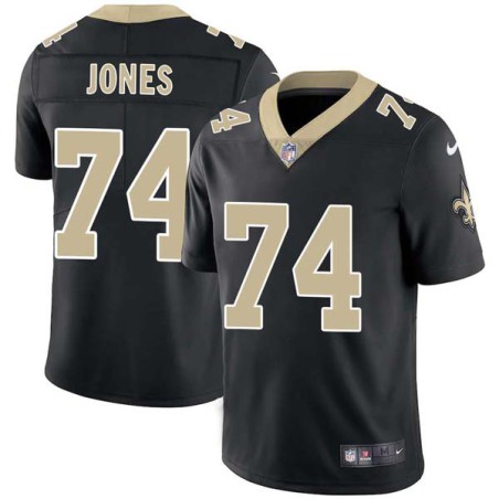 Clarence Jones #74 Saints Authentic Black Jersey