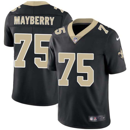 Jermane Mayberry #75 Saints Authentic Black Jersey