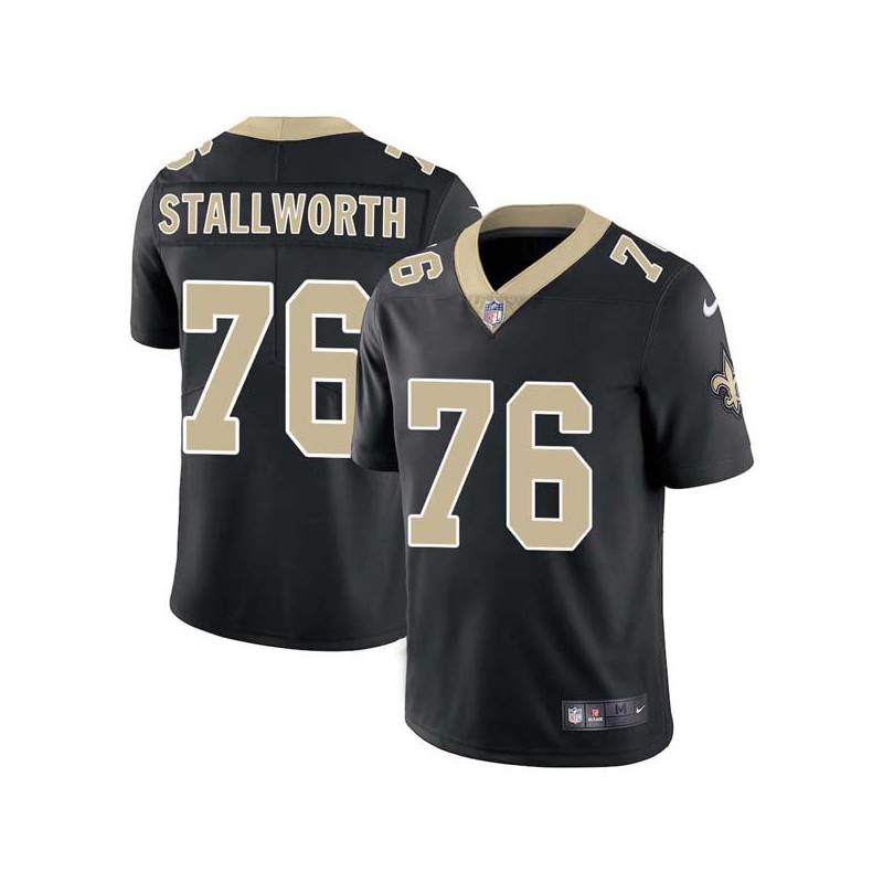 Taylor Stallworth #76 Saints Authentic Black Jersey