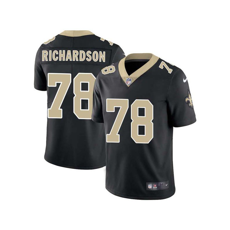 Bobby Richardson #78 Saints Authentic Black Jersey