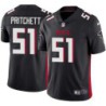 Falcons #51 Wes Pritchett Football Jersey -Black