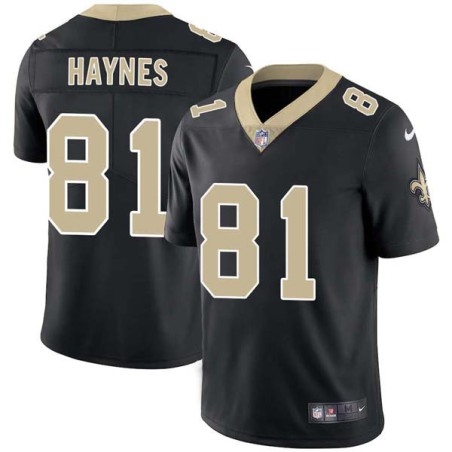 Michael Haynes #81 Saints Authentic Black Jersey