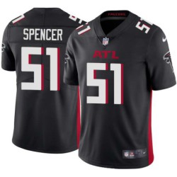 Falcons #51 Herb Spencer Football Jersey -Black