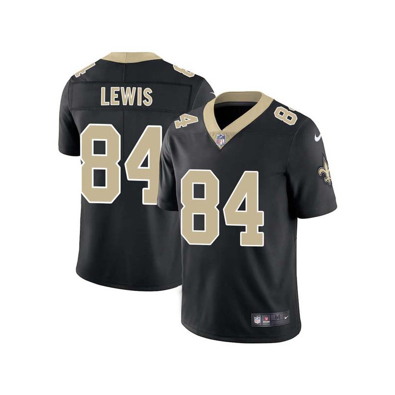 Michael Lewis #84 Saints Authentic Black Jersey