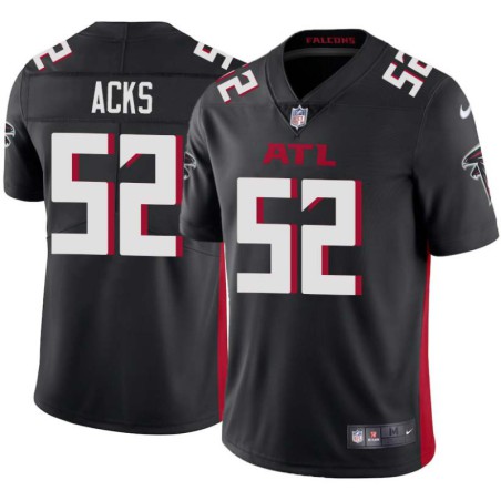 Falcons #52 Ron Acks Football Jersey -Black