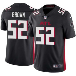 Falcons #52 Aaron Brown Football Jersey -Black