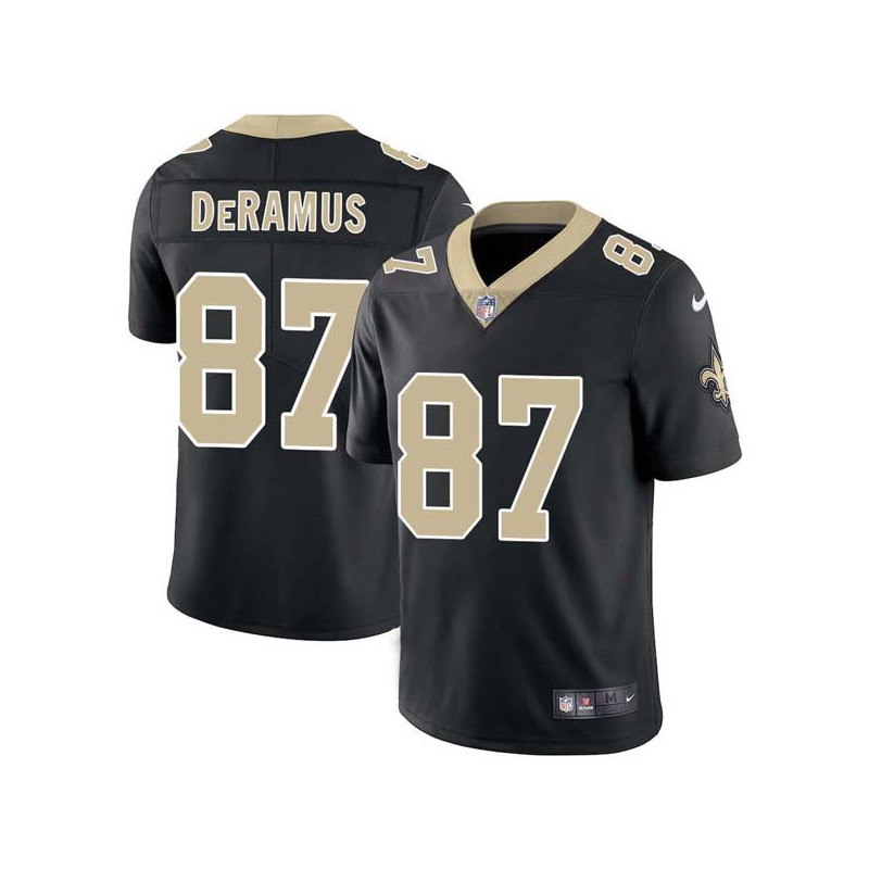 Lee DeRamus #87 Saints Authentic Black Jersey