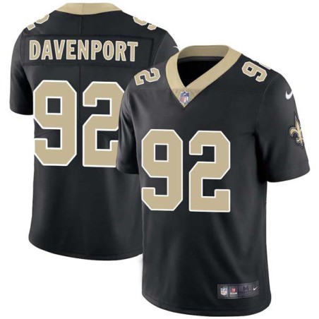 Marcus Davenport #92 Saints Authentic Black Jersey