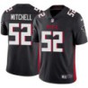 Falcons #52 Ken Mitchell Football Jersey -Black