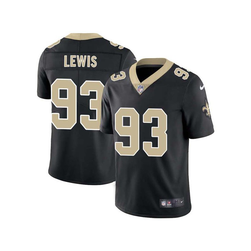 Gary Lewis #93 Saints Authentic Black Jersey