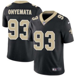 David Onyemata #93 Saints Authentic Black Jersey