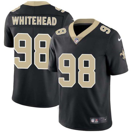 Willie Whitehead #98 Saints Authentic Black Jersey