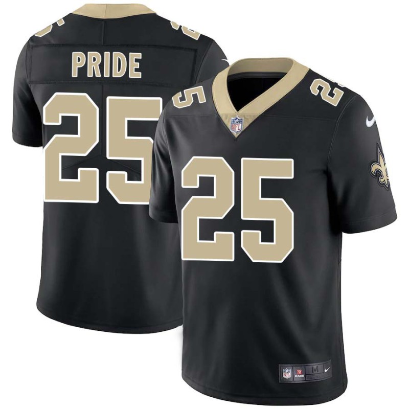 Troy Pride Jr. #25 Saints Authentic Black Jersey