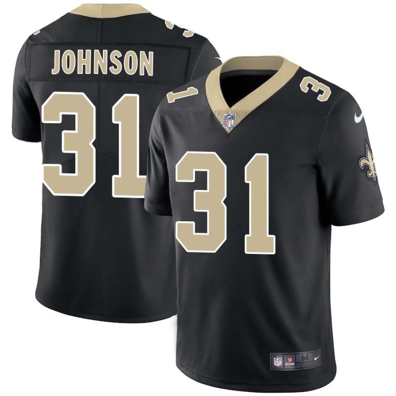 David Johnson #31 Saints Authentic Black Jersey