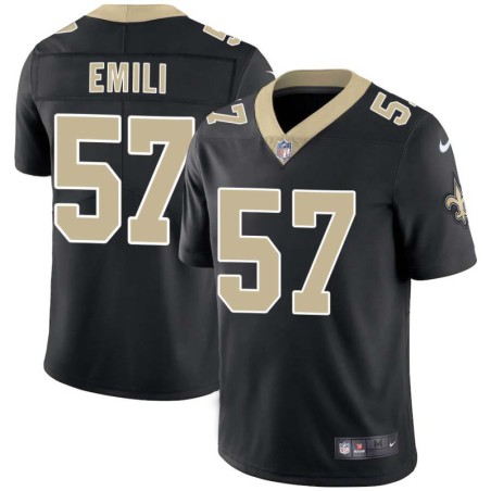 Prince Emili #57 Saints Authentic Black Jersey