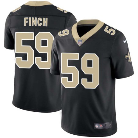 Sharif Finch #59 Saints Authentic Black Jersey