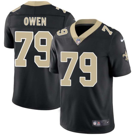 Tanner Owen #79 Saints Authentic Black Jersey