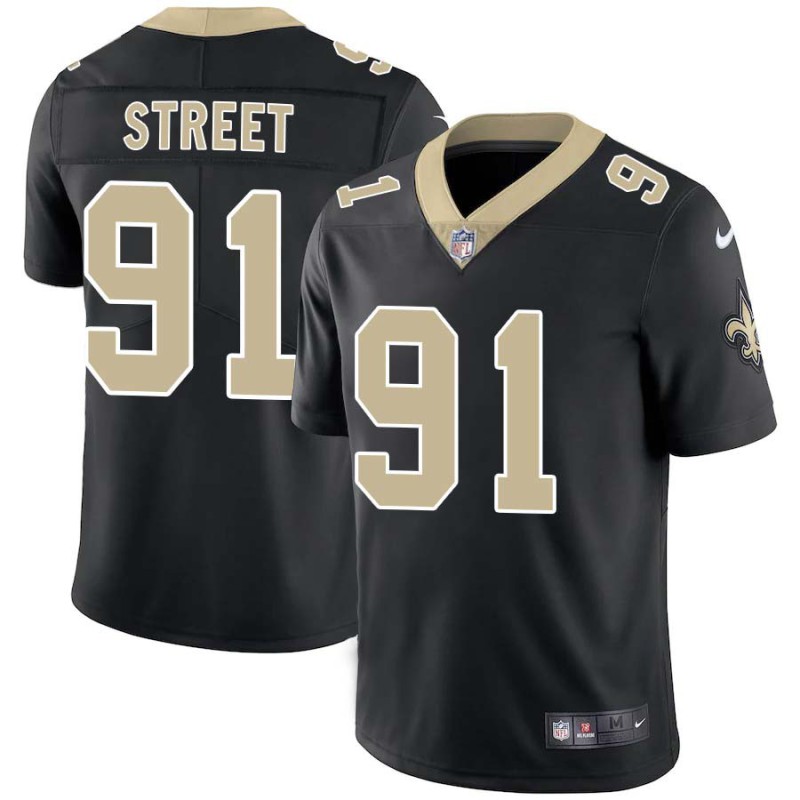 Kentavius Street #91 Saints Authentic Black Jersey