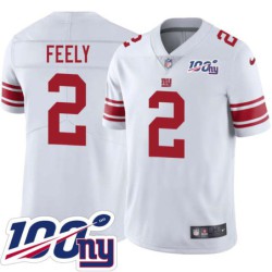 Giants #2 Jay Feely 2024 100 Year White Jersey