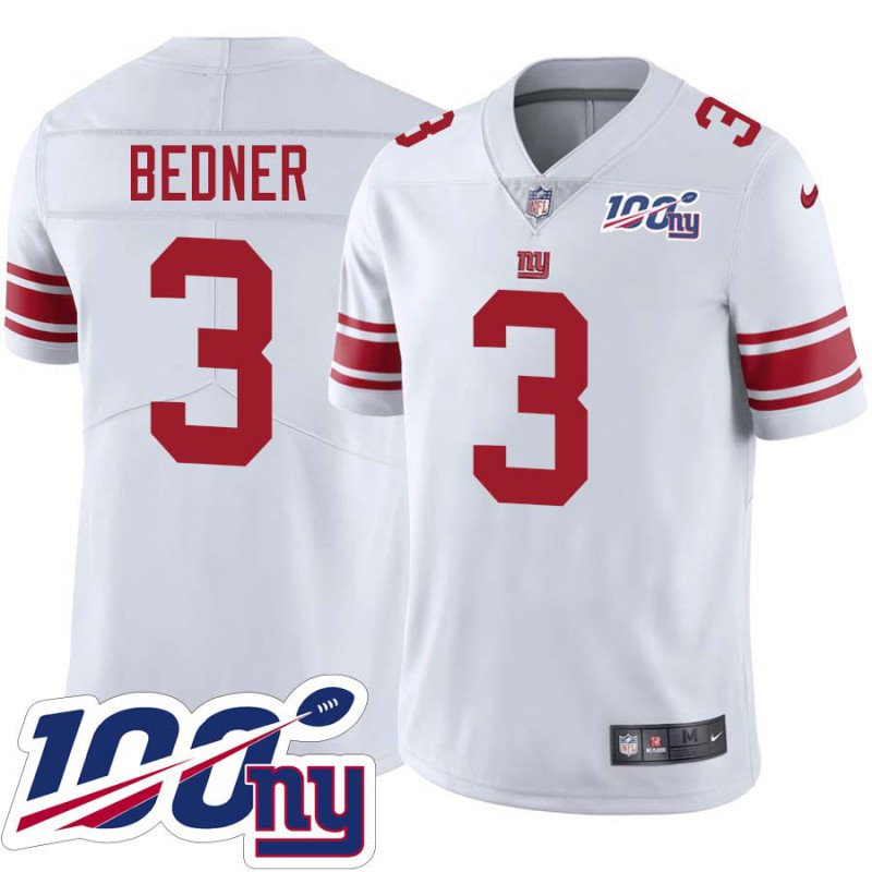 Giants #3 Al Bedner 2024 100 Year White Jersey