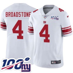 Giants #4 Marion Broadstone 2024 100 Year White Jersey