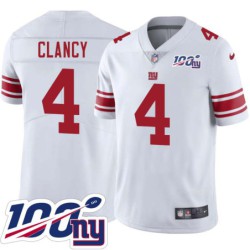 Giants #4 Stu Clancy 2024 100 Year White Jersey