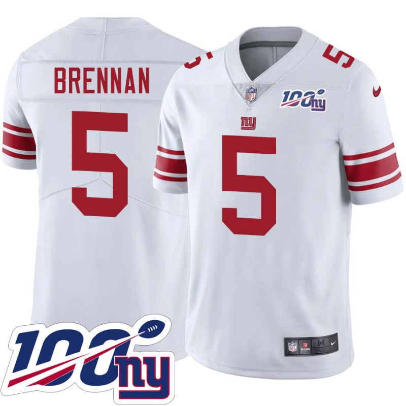 Giants #5 Matt Brennan 2024 100 Year White Jersey