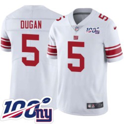 Giants #5 Len Dugan 2024 100 Year White Jersey