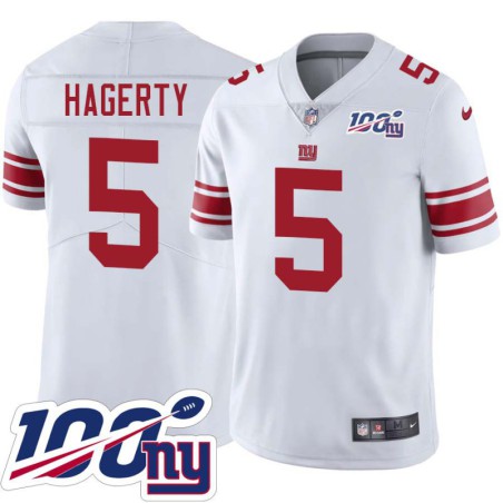 Giants #5 Jack Hagerty 2024 100 Year White Jersey